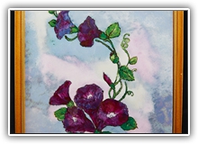 Shirley Humphrey - Lustre Tile with Morning Glory